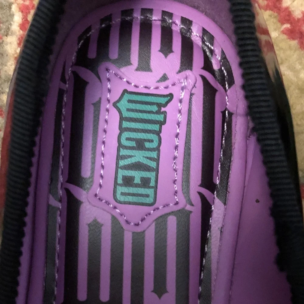 WICKED Elphaba-inspired Children’s Sparkly Black Flats with Sparkly Bow Accent - Picture 2 of 11